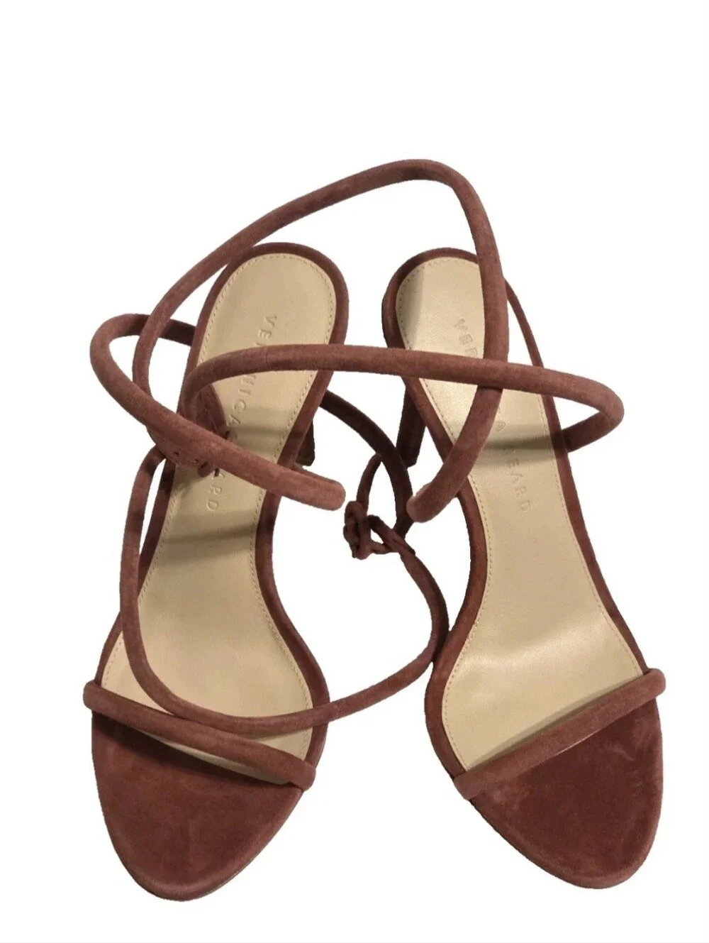 Veronica Beard Marceline Redwood Suede Sandal